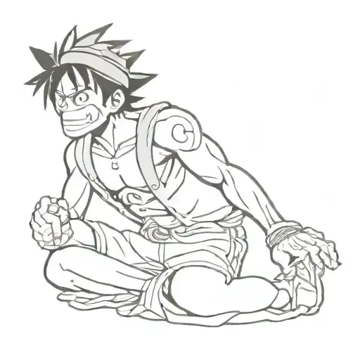 luffy gear 5 tattoo design idea