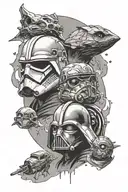 Star Wars and Harry Potter tattoo design idea