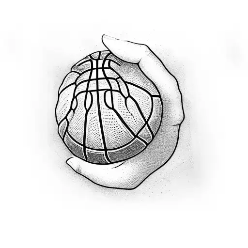 basketball god holding basketball  tattoo design idea