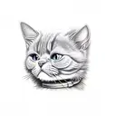 SMURF CAT tattoo design idea