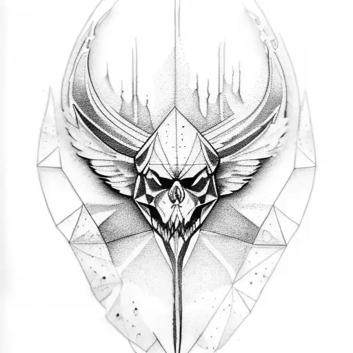 liquid arrowhead tattoo design idea