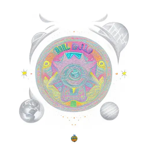 brújula sol símbolo de la paz tattoo design idea