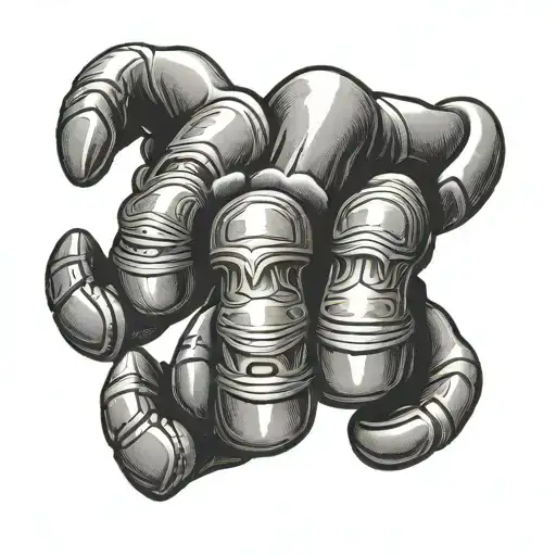 Cracking knuckles with brass knuckles tattoo design idea