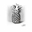 pineapple with brezel tattoo design idea