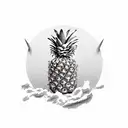 pineapple with brezel tattoo design idea