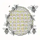 beehive mind tattoo design idea