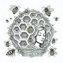 beehive mind tattoo design idea