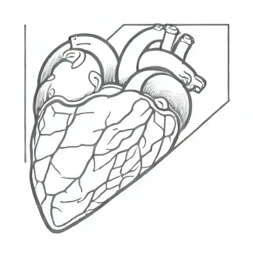 A heart with hatching inside. Simple because it's supposed to be for a small tattoo. tattoo design idea