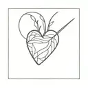 A heart with hatching inside. Simple because it's supposed to be for a small tattoo. tattoo design idea
