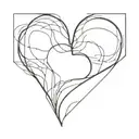 A heart with hatching inside. Simple because it's supposed to be for a small tattoo. tattoo design idea