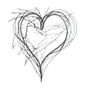 A heart with hatching inside. Simple because it's supposed to be for a small tattoo. tattoo design idea