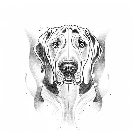 great dane tattoo design idea
