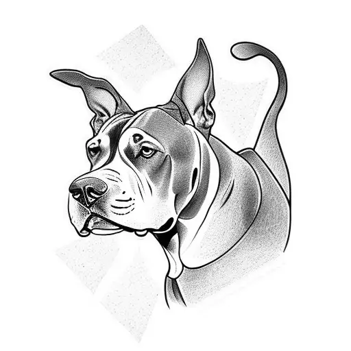 great dane tattoo design idea
