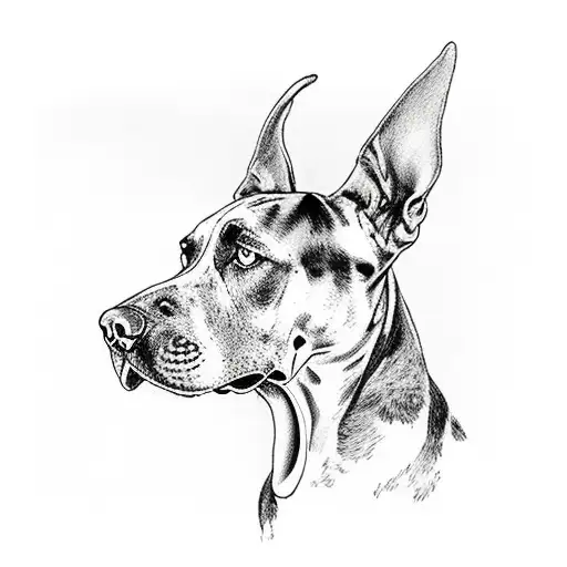great dane tattoo design idea