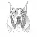 great dane tattoo design idea