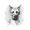 great dane tattoo design idea