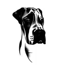 great dane tattoo design idea