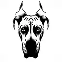 great dane tattoo design idea
