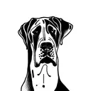 great dane tattoo design idea