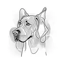 great dane tattoo design idea