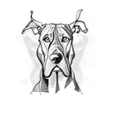 great dane tattoo design idea