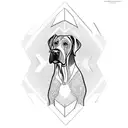great dane tattoo design idea