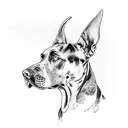 great dane tattoo design idea