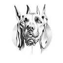 great dane tattoo design idea