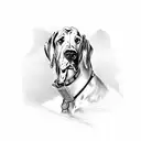 great dane tattoo design idea