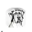 great dane tattoo design idea