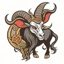 Baphomet goat tattoo design idea