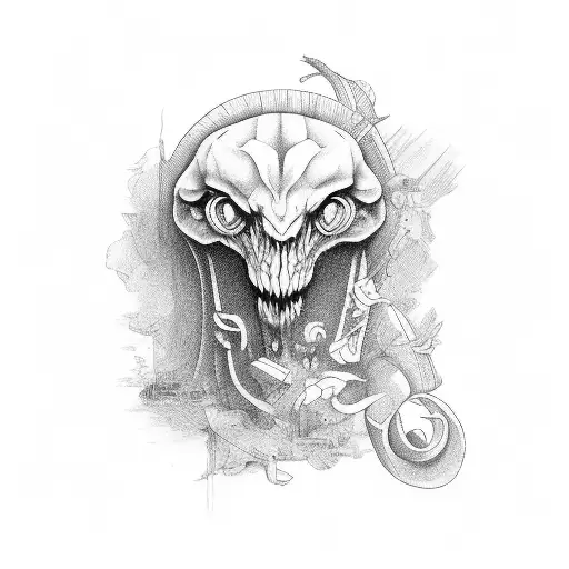 jormungander tattoo design idea