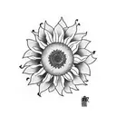 Sunflower tattoo design idea