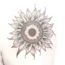 Sunflower tattoo design idea