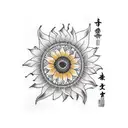 Sunflower tattoo design idea