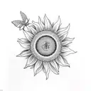 Sunflower tattoo design idea