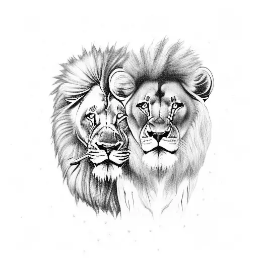 something that represents our relationship. numbers 24 & 7 should be included. also include a lion and elephant tattoo design idea