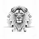 something that represents our relationship. numbers "24" & "7" should be included. also include a lion and elephant tattoo design idea