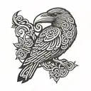 celtic raven tattoo design idea