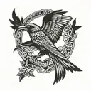 celtic raven tattoo design idea