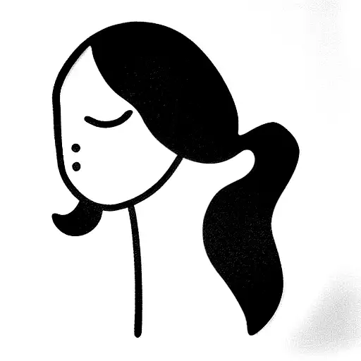 ninjia girl tattoo design idea