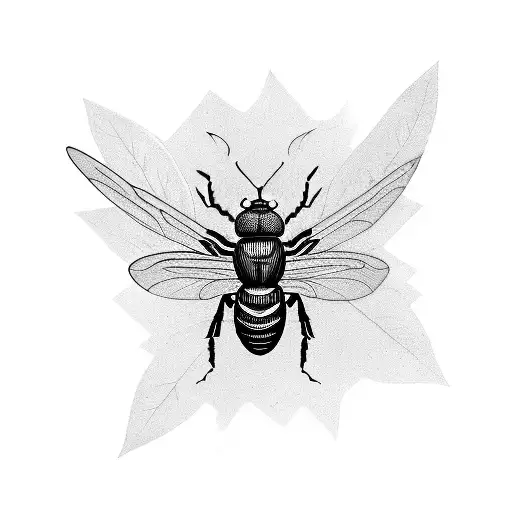A surreal scene of insect society inspired by sociology concepts tattoo design idea