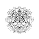 Aztec calendar tattoo design idea