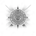 Aztec calendar tattoo design idea