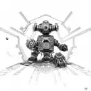 evangellion mech robot  tattoo design idea