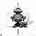 evangellion mech robot  tattoo design idea