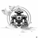 evangellion mech robot  tattoo design idea