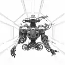 evangellion mech robot  tattoo design idea