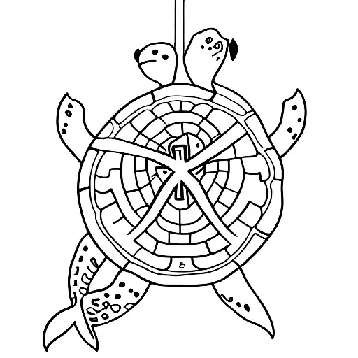 Incorporate a minimalist cross with waves and a sea turtle to symbolize the client's faith and love for sea animals. tattoo design idea