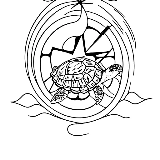 Incorporate a minimalist cross with waves and a sea turtle to symbolize the client's faith and love for sea animals. tattoo design idea